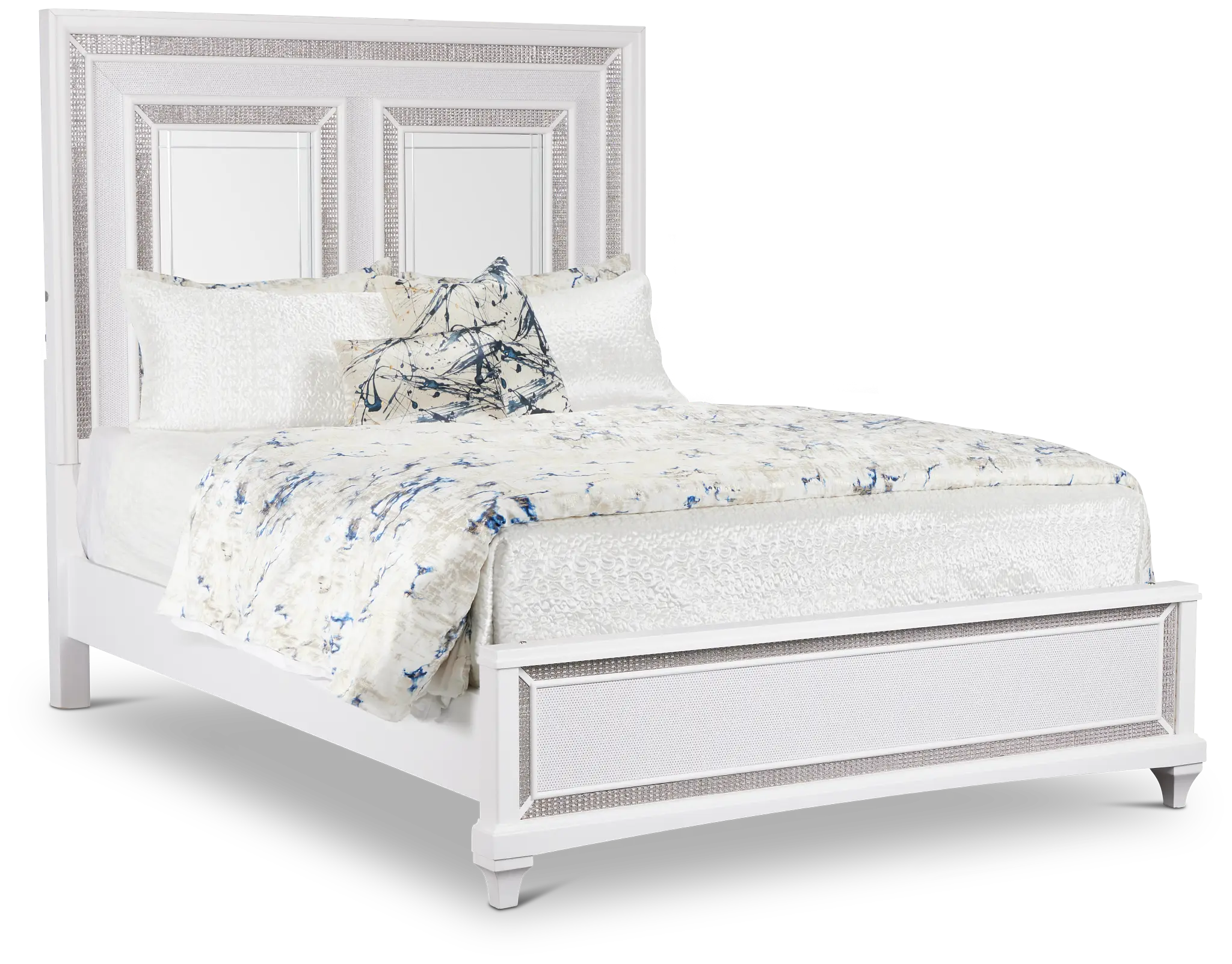 Milan White Panel Bed Milan White Panel Bed