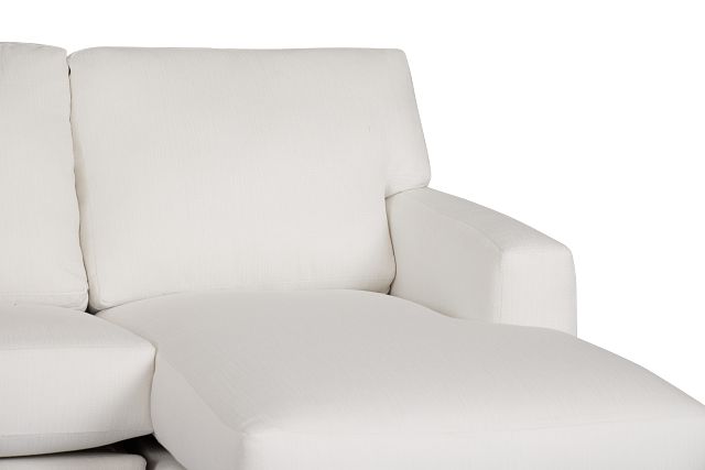 Rhodes White Fabric Right Chaise Sectional