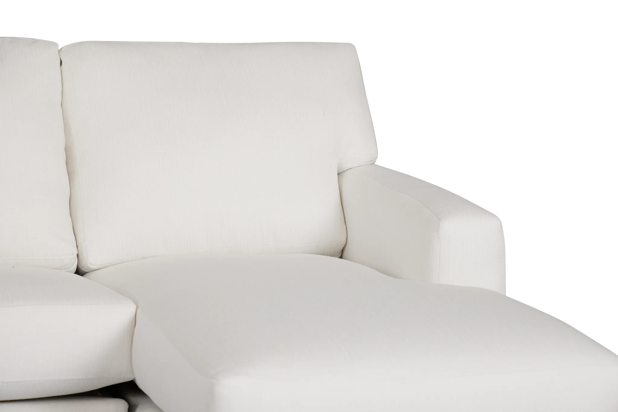Rhodes White Fabric Right Chaise Sectional