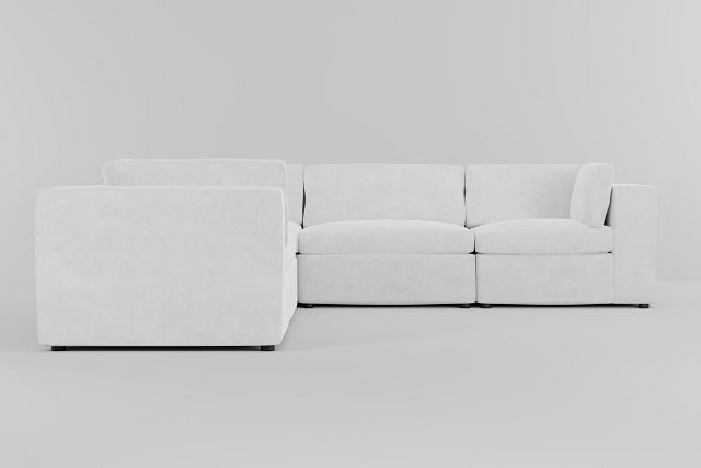 Destin Peyton White Fabric 5-piece Modular Sectional