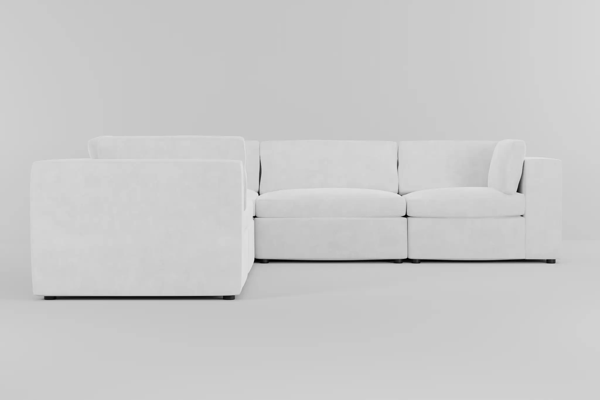 Destin Peyton White Fabric 5-piece Modular Sectional Destin Peyton White Fabric 5-piece Modular Sectional