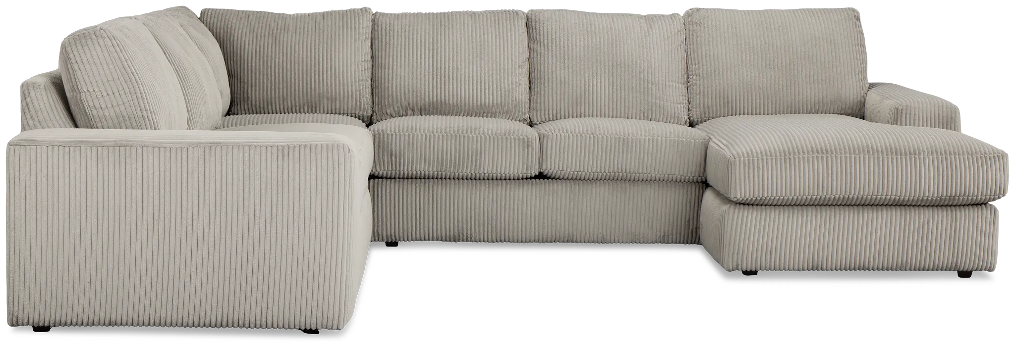 Charlie Gray Fabric Medium Right Chaise Sectional