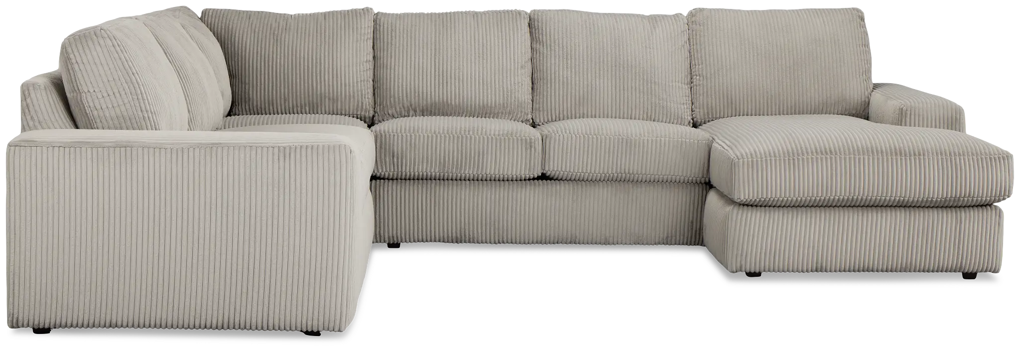 Charlie Gray Fabric Medium Right Chaise Sectional Charlie Gray Fabric Medium Right Chaise Sectional