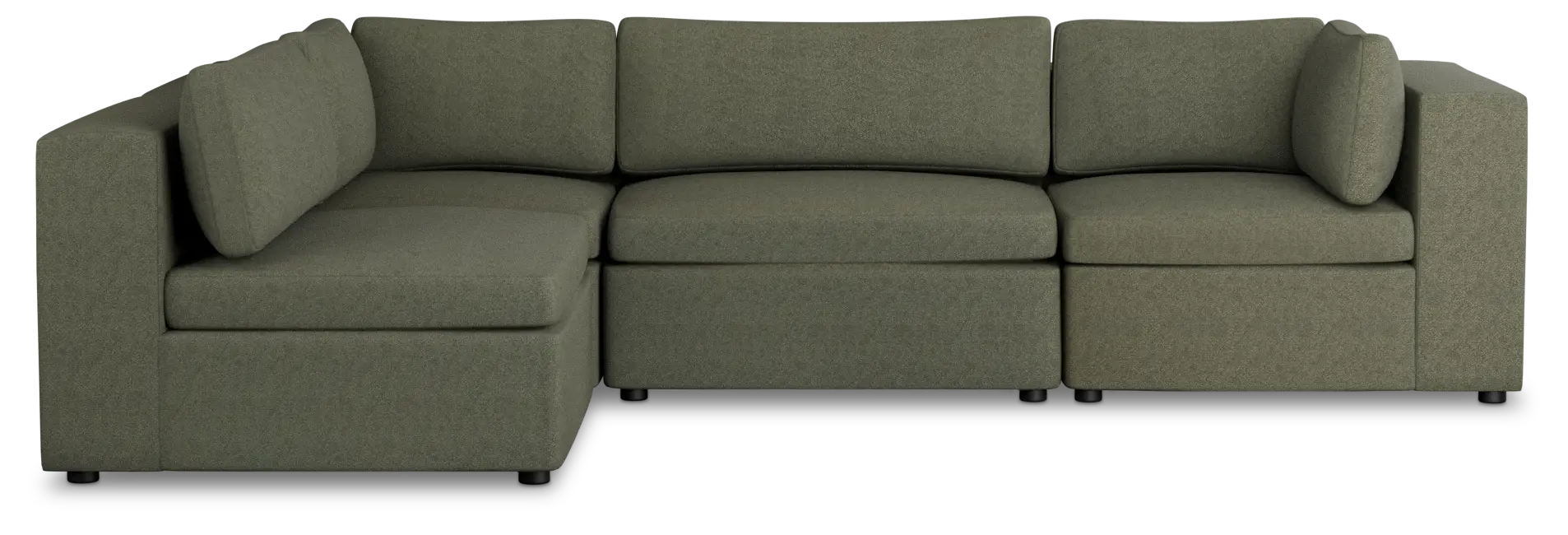 Destin Sutton Green Fabric 4-piece Modular Sectional Destin Sutton Green Fabric 4-piece Modular Sectional