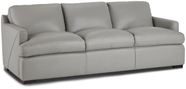 Amari Gray Leather Sofa (2)