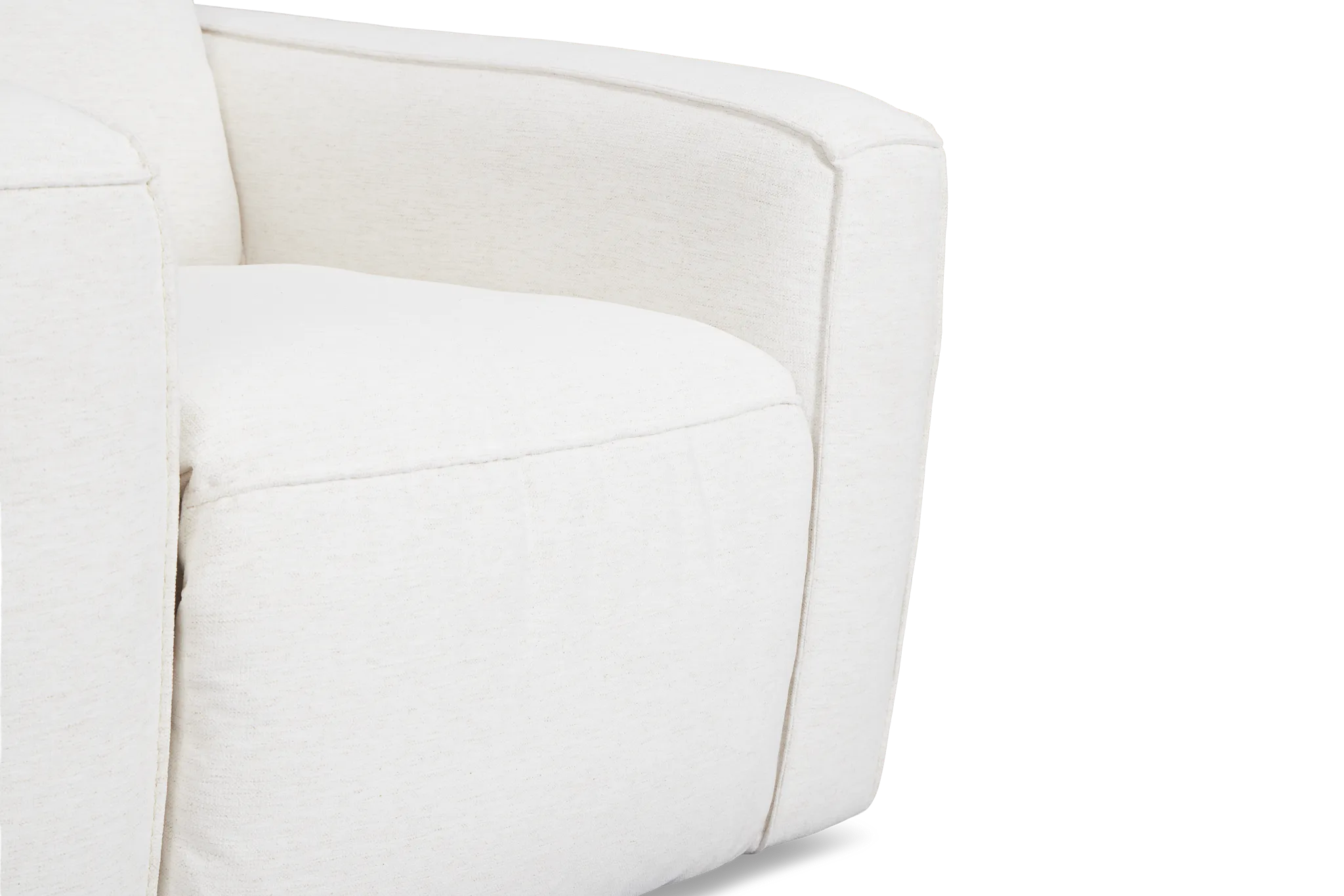 Ryland White Fabric Power Recliner With Power Headrest