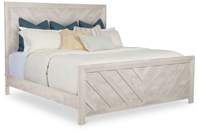 Delray White Panel Bed