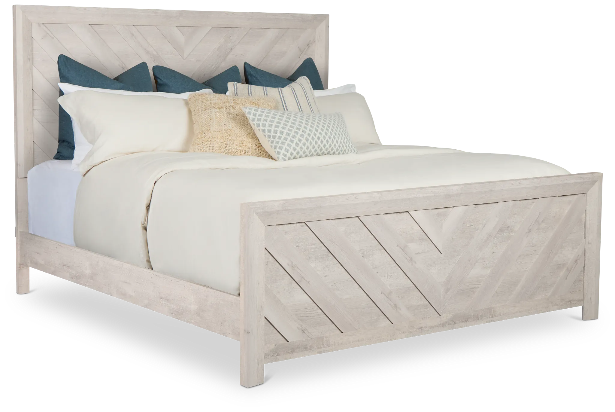 Delray White Panel Bed