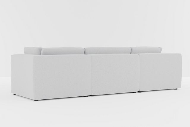 Destin Delray Light Gray Fabric 4-piece Modular Sectional