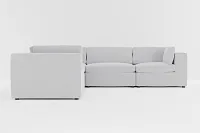 Destin Delray Light Gray Fabric 5-piece Modular Sectional