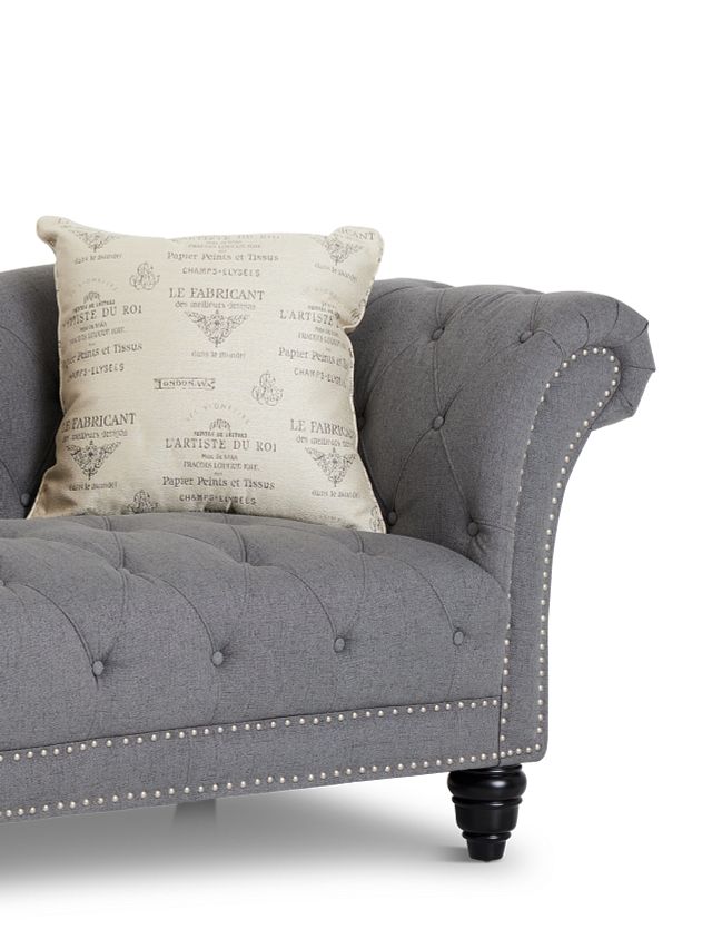 Hutton Dark Gray Fabric Sofa (1)