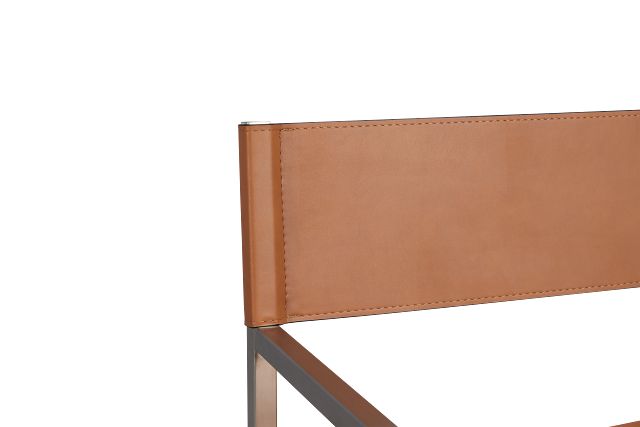 Haven Brown Chrome Upholstered Arm Chair