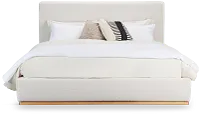 Calabasas Beige Uph Panel Bed