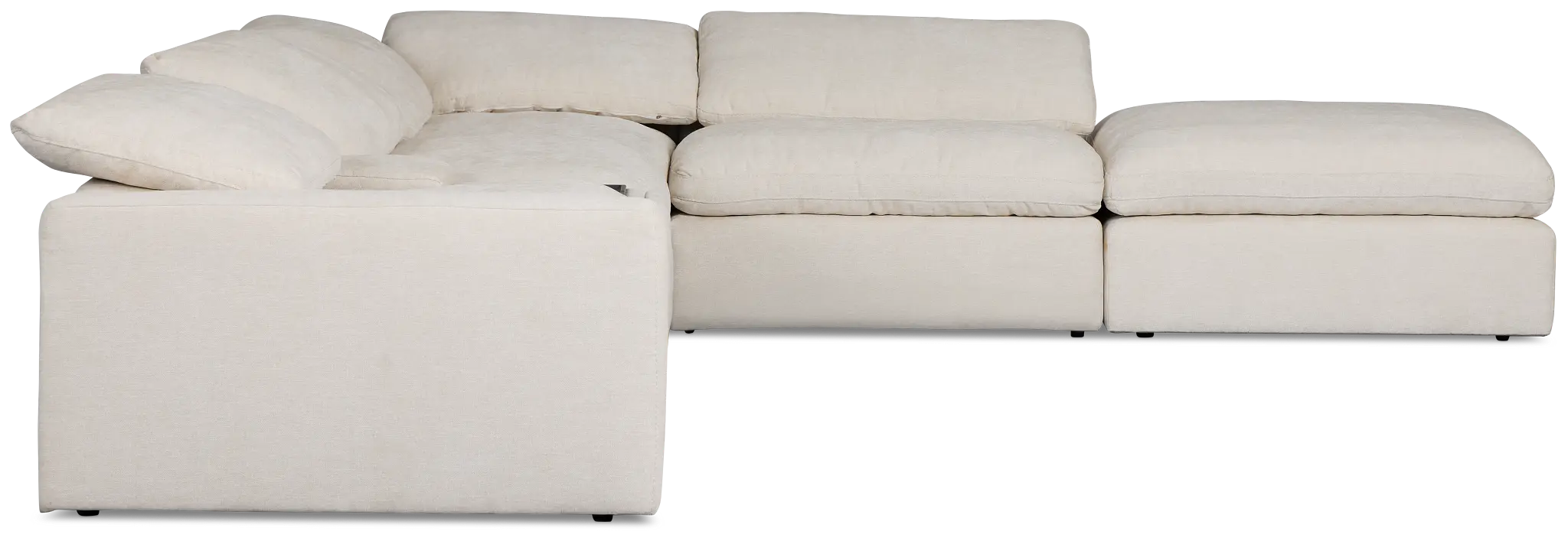 Drift Light Beige Fabric Large Right Bumper Power Reclining Sectional Drift Light Beige Fabric Large Right Bumper Power Reclining Sectional