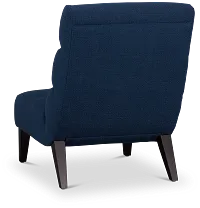 Emily Dark Blue Fabric Accent Chair