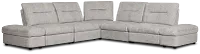 Mila Gray Fabric Small Dual Power Reclining Two-arm Sectional