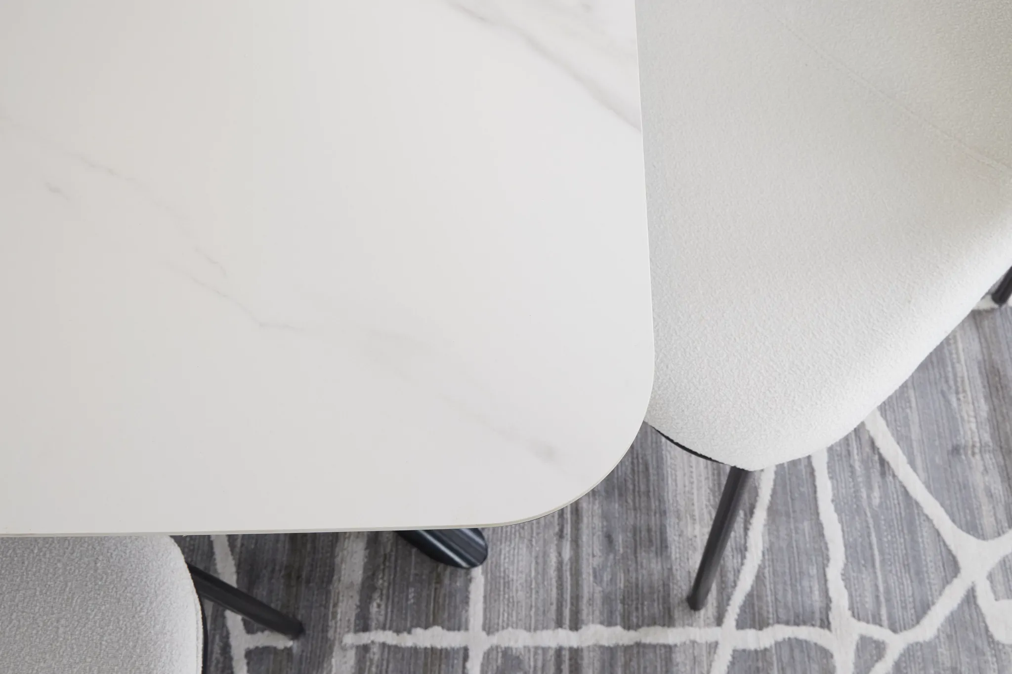 Palos White Rectangular Table