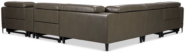 Ava Dark Gray Micro Medium Triple Power 2-arm Sectional