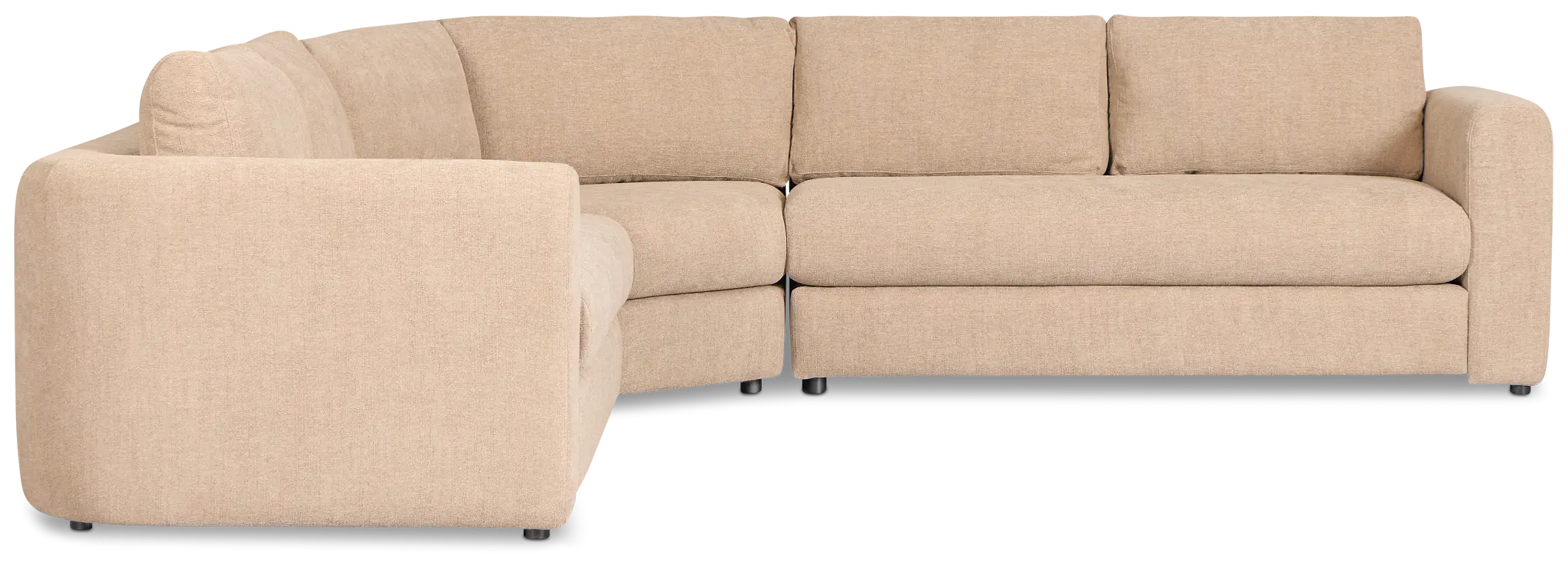 Alma Taupe Fabric Small 2-arm Wedge Sectional Alma Taupe Fabric Small 2-arm Wedge Sectional