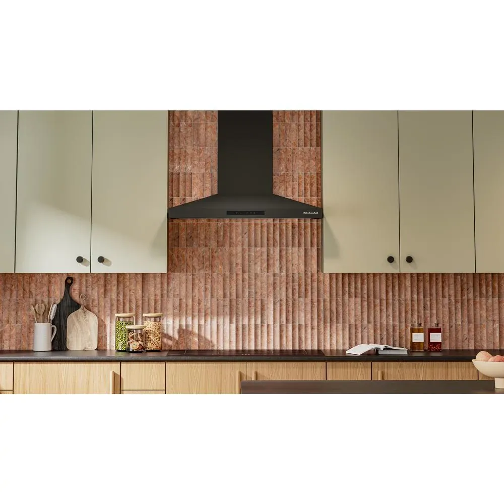 Kitchenaid 736 Series Black 36" Wall Mount Canopy Hood