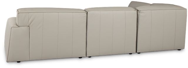 Blanca Gray Leather 4-piece Modular Sectional