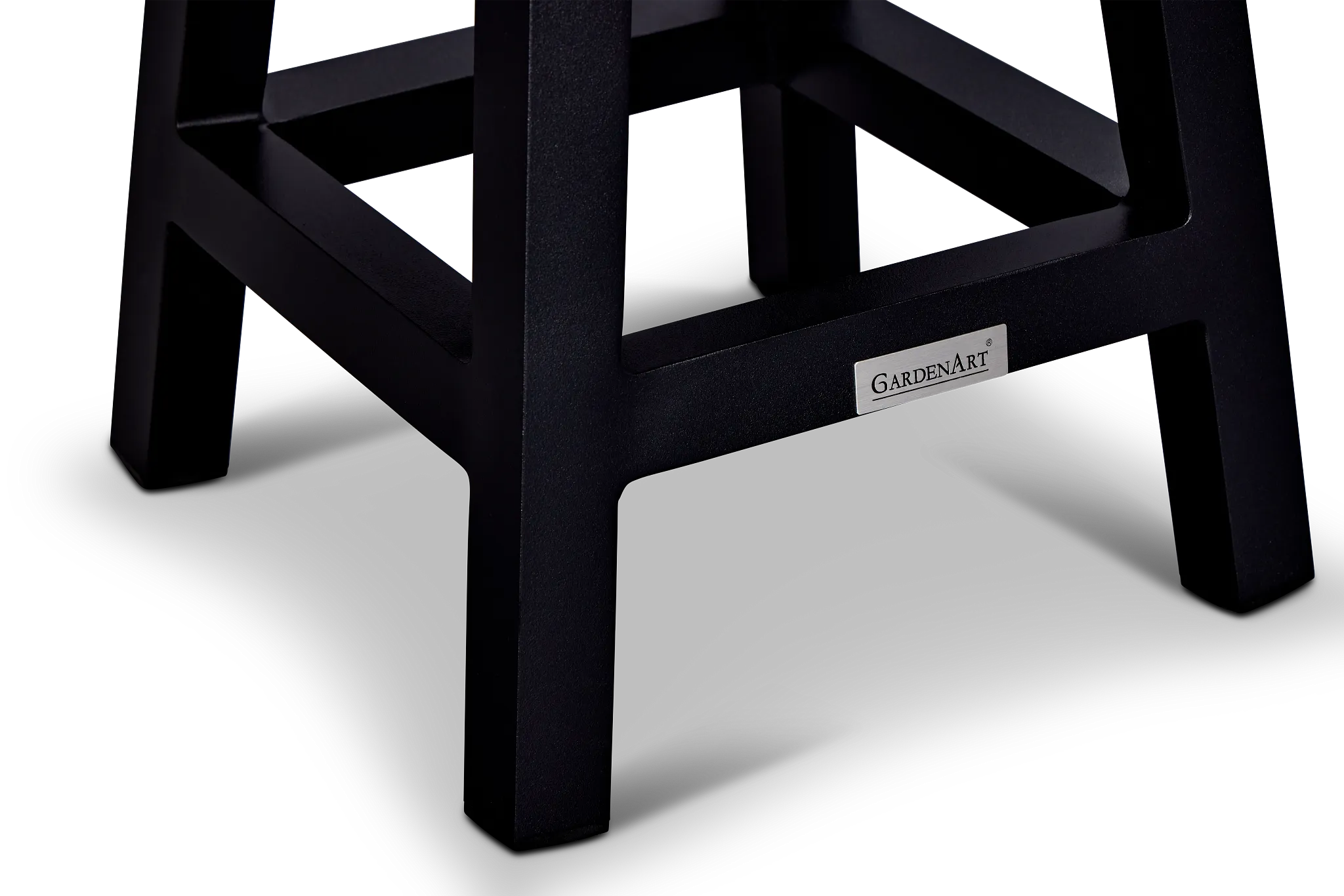 Barbados Black Square Accent Table