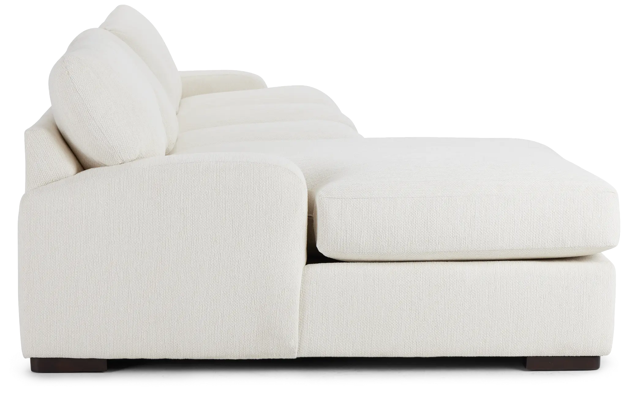 Alpha White Fabric Small Left Chaise Sectional Alpha White Fabric Small Left Chaise Sectional