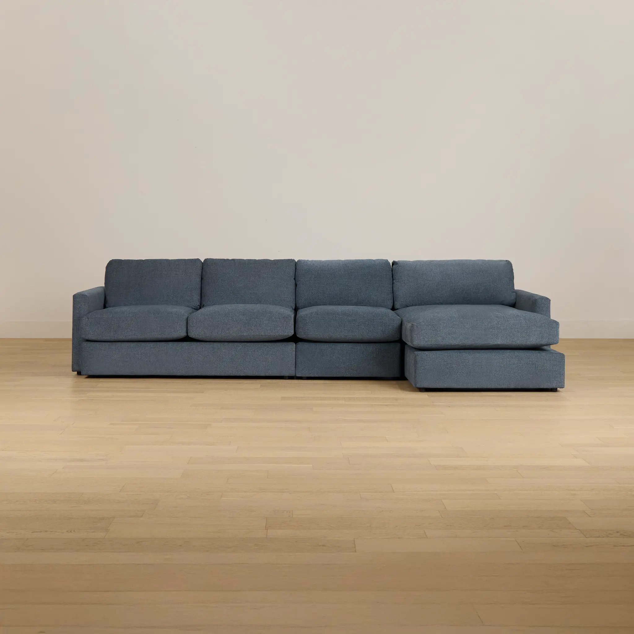 Noah Blue Fabric Small Right Chaise Sectional Noah Blue Fabric Small Right Chaise Sectional