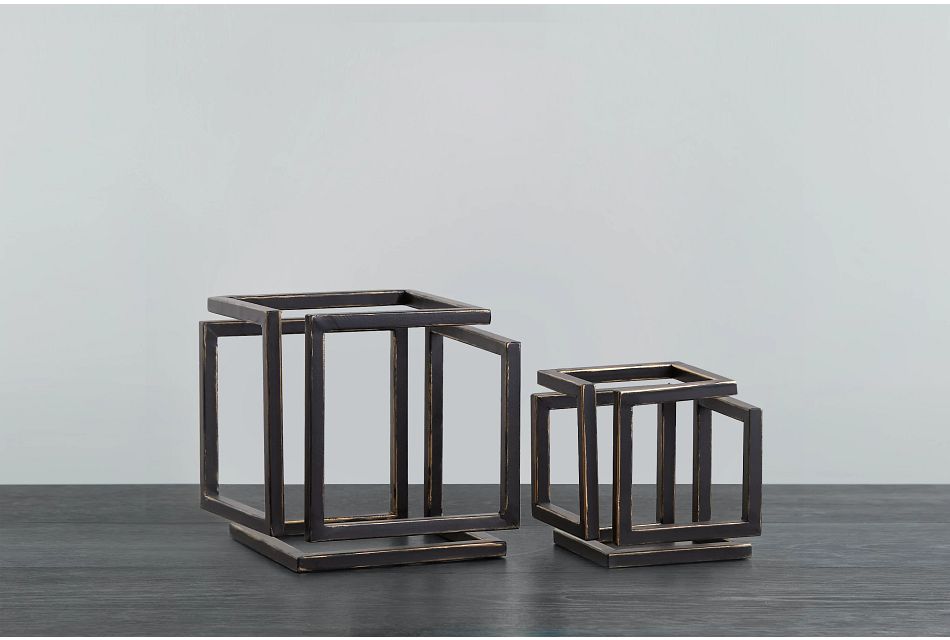 Cube Black Large Tabletop Accessory