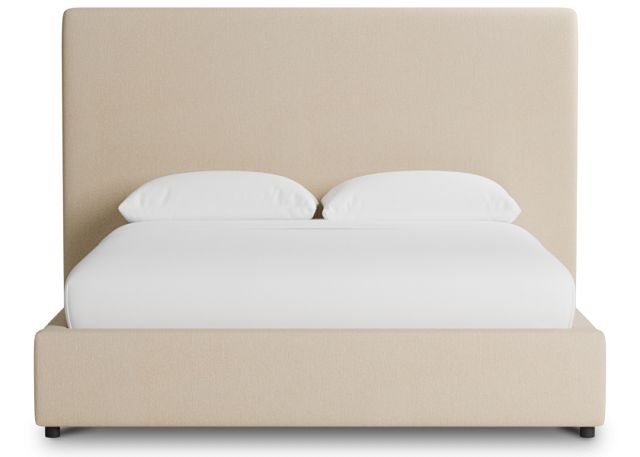Grayton Peyton Beige 54" Upholstered Platform Bed