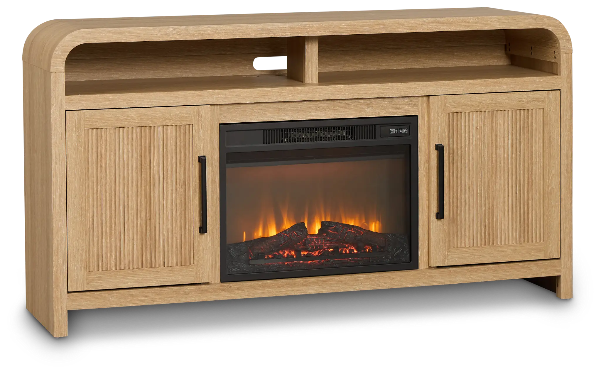 Lyndie Light Tone Tv Stand With Fireplace Insert Lyndie Light Tone Tv Stand With Fireplace Insert