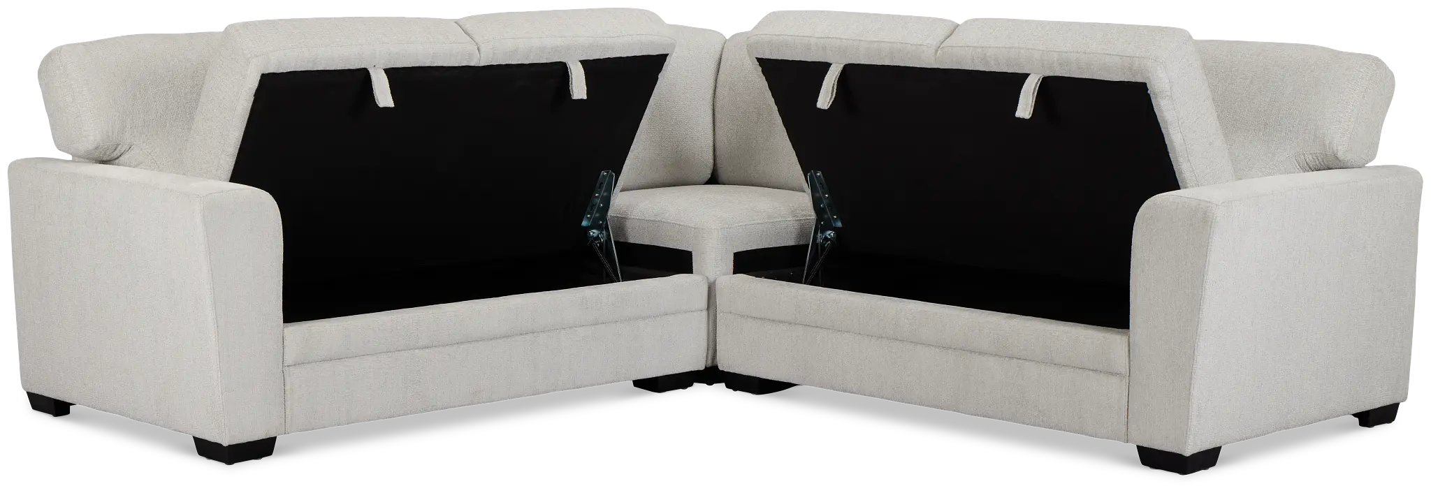 Everly Gray Fabric Small 2-arm Storage Sectional Everly Gray Fabric Small 2-arm Storage Sectional