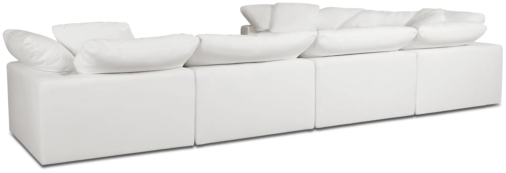 Nixon White Fabric 6-piece Modular Sectional