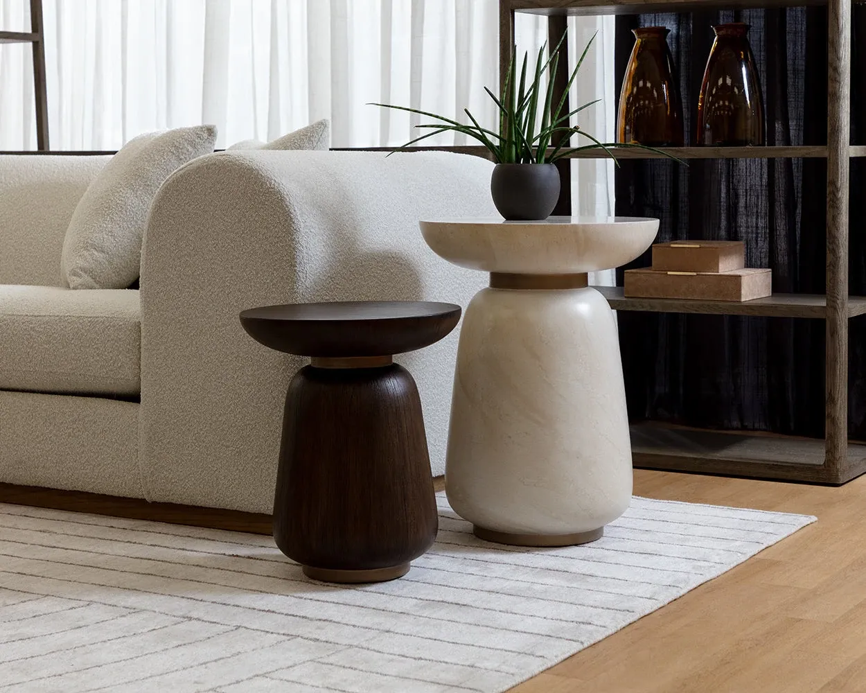 Nectar Ivory Round End Table