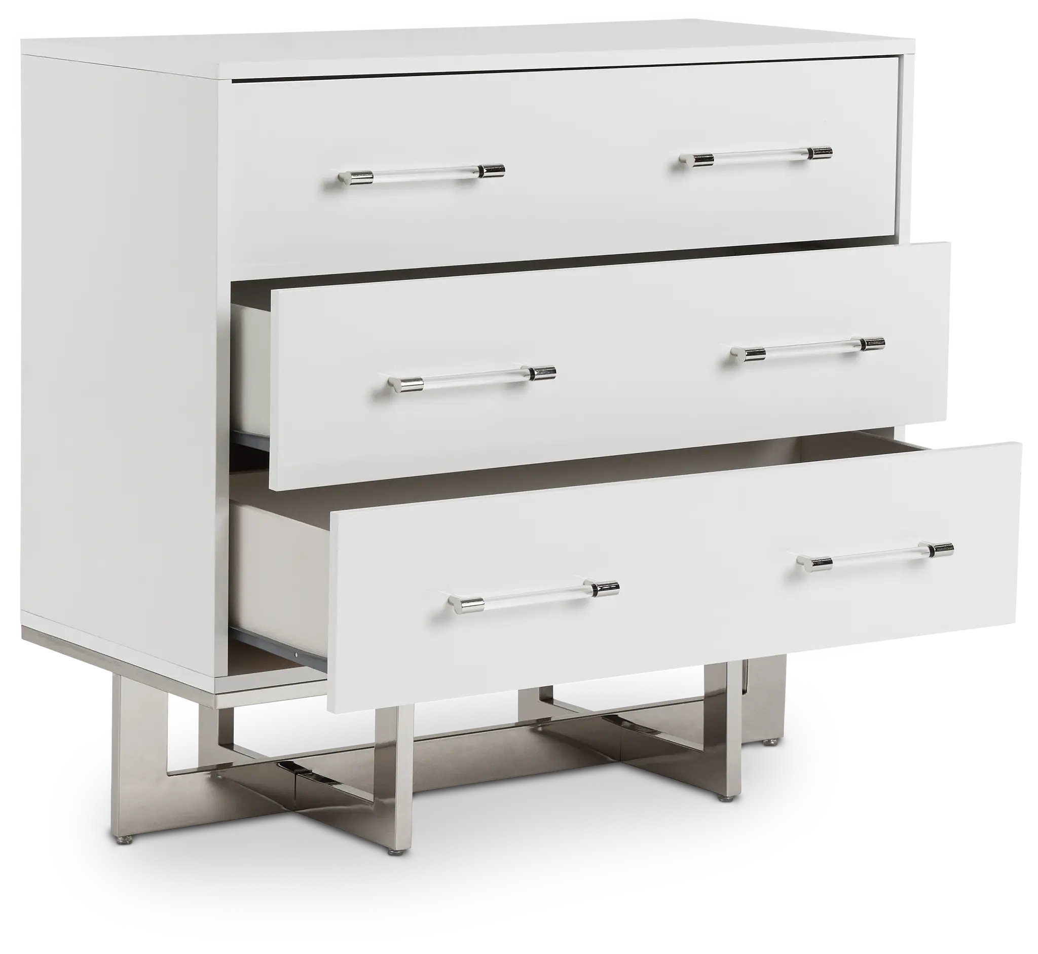 Cortina White Small Drawer Chest Cortina White Small Drawer Chest
