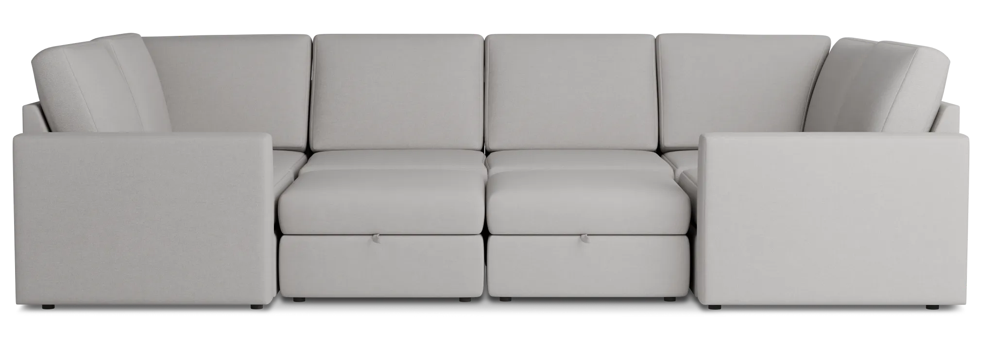 Citymod Light Gray Fabric 8-piece Pit Sectional