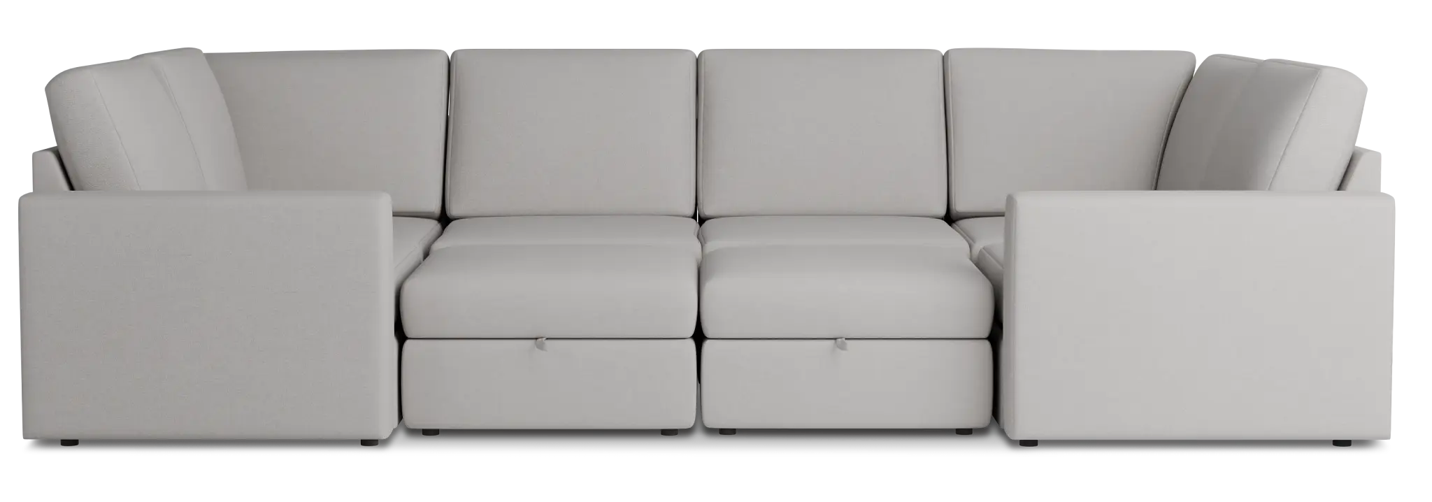 Citymod Light Gray Fabric 8-piece Pit Sectional Citymod Light Gray Fabric 8-piece Pit Sectional