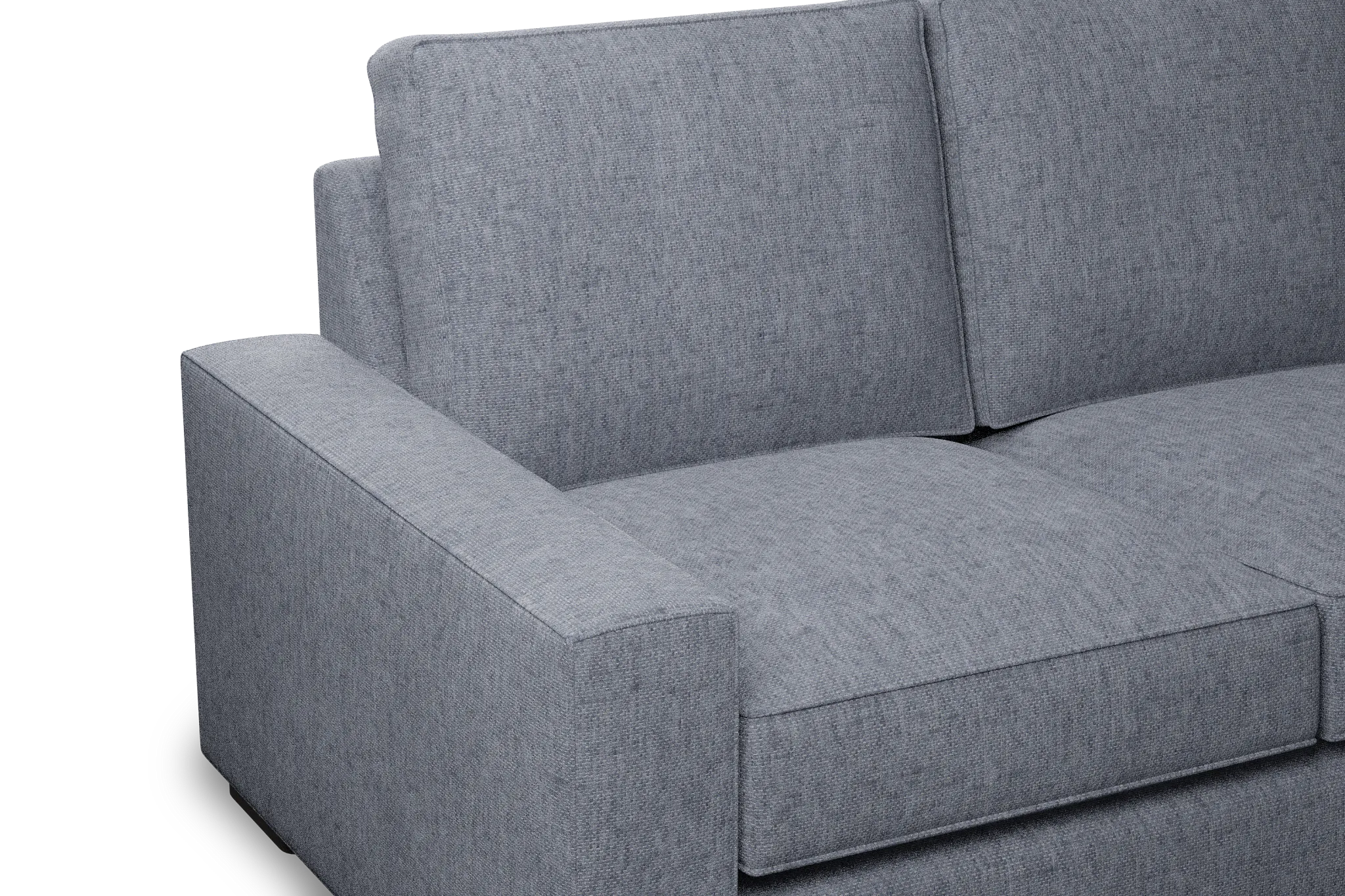 Edgewater Elevation Gray 96" Sofa W/ 3 Cushions