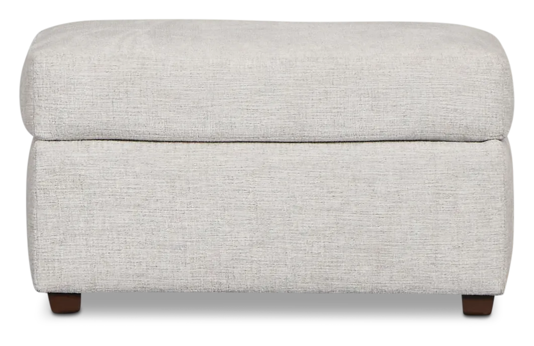 Miller Light Gray Fabric Ottoman