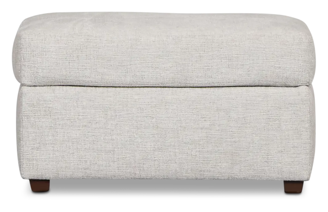 Miller Light Gray Fabric Ottoman Miller Light Gray Fabric Ottoman