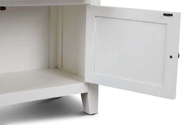 Bismark White Storage Accent Table