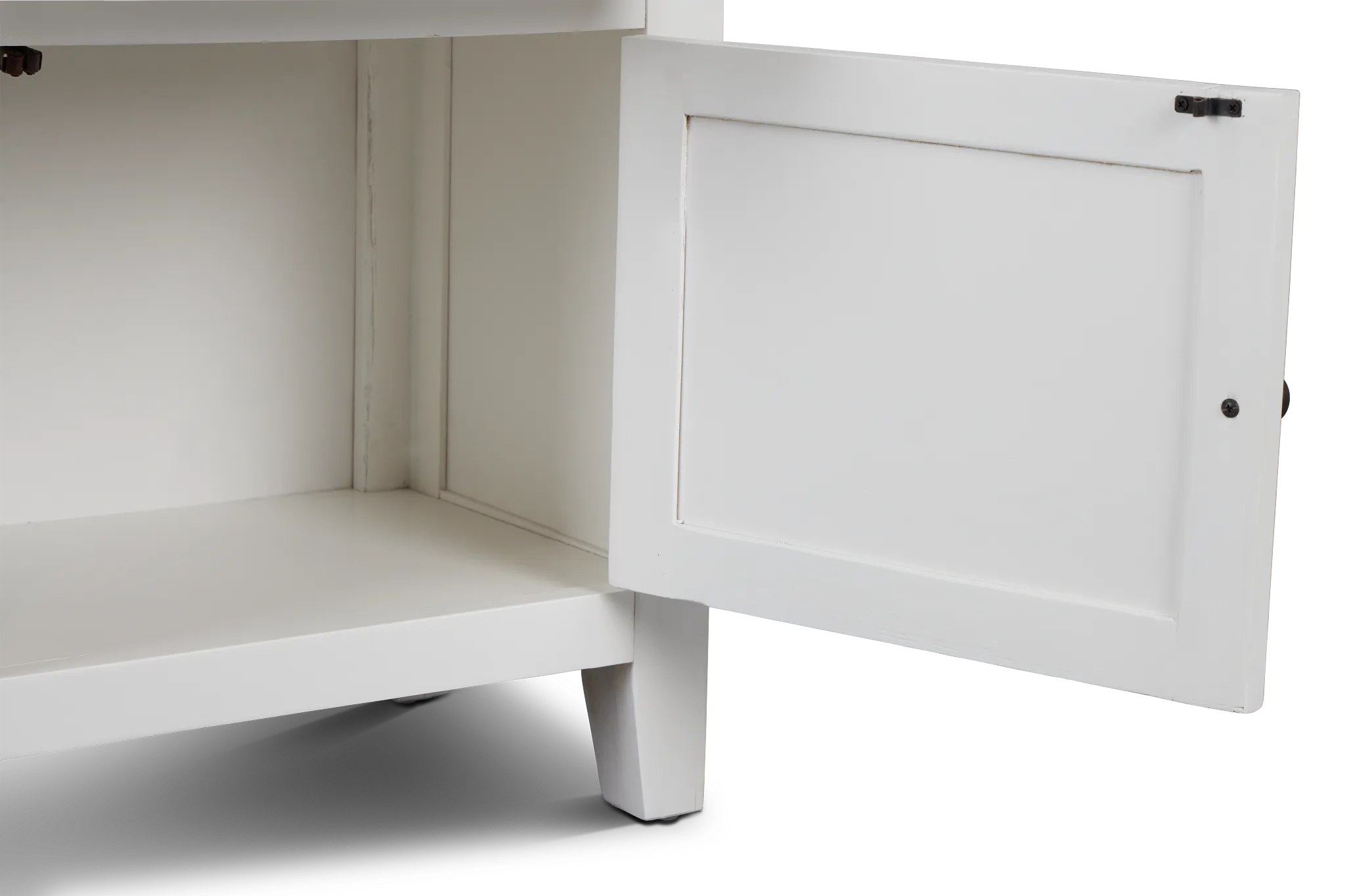 Bismark White Storage Accent Table