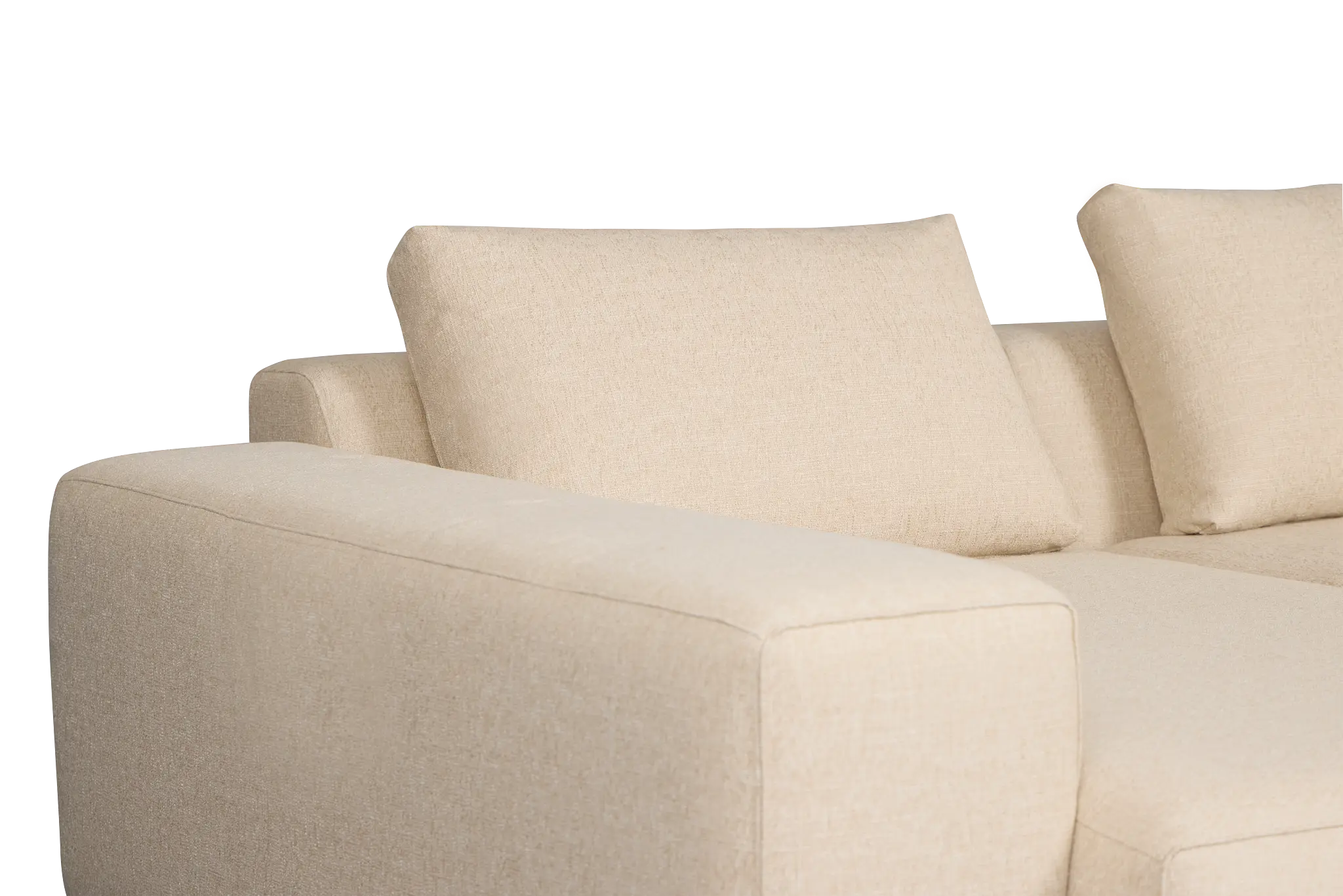 Cleo Beige Fabric Double Chaise Sectional Cleo Beige Fabric Double Chaise Sectional