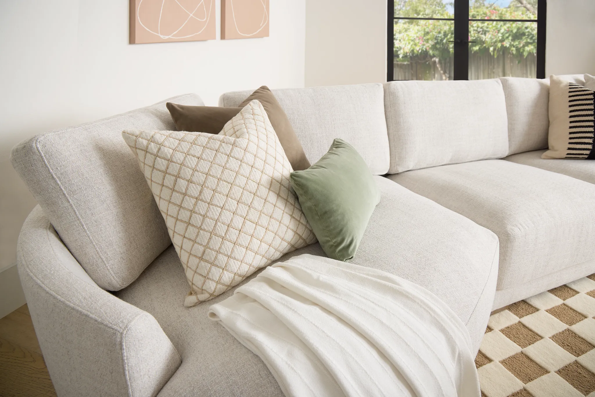 Wren Beige 22" Accent Pillow