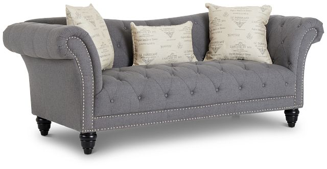 Hutton Dark Gray Fabric Sofa