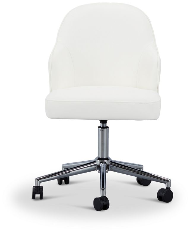 Paige White Swivel Desk Chair