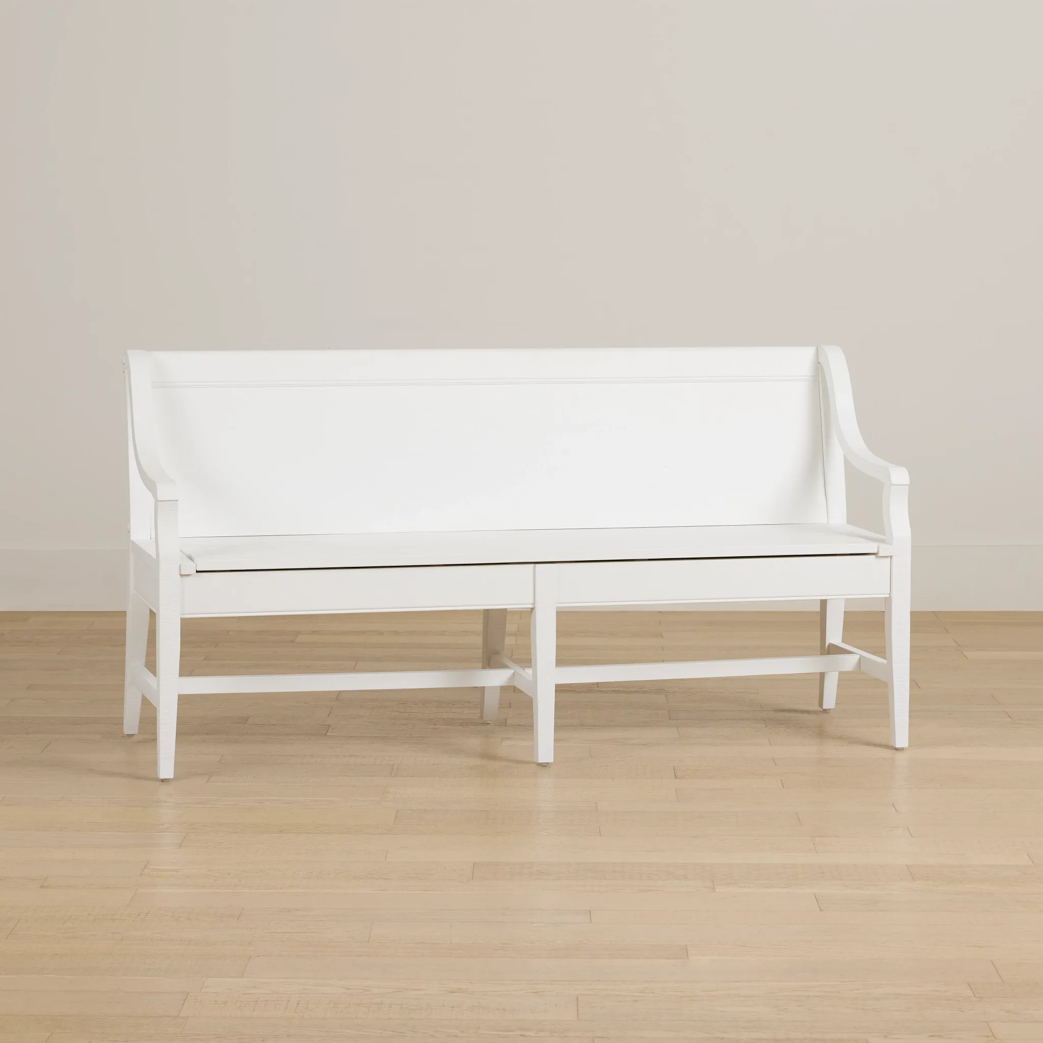 Heron Cove White Storage Dining Bench