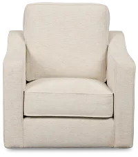 Maisie Light Beige Fabric Swivel Chair
