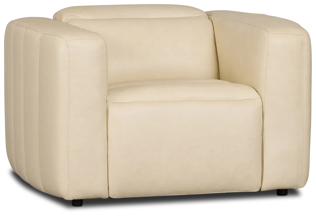 Jace Ivory Lthr/vinyl Power Recliner