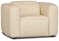 Jace Ivory Lthr/vinyl Power Recliner